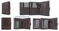 MAN WALLET  OF NAPPA  LEATHER  WITH  CARD HOLDER AND PURSE