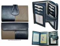 MEDIO WALLET WOMEN'S WITH A LEATHER BOW  MADE IN SPAIN 