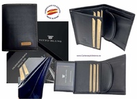 MEN'S LUX LEATHER WALLETS WITH TITTO BLUNI PURSE AND THE BRAND ENGRAVED ON LEATHER