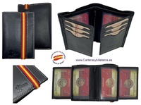 NAPALUX LEATHER  CARD HOLDER WITH FLAG FOR ELEVEN  CARDS