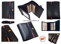 NAPALUX LEATHER WALLET CARD HOLDER WITH FLAG TEN CARDS