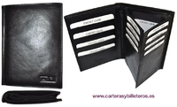 PORTFOLIO PORTA DOCUMENTS OF LEATHER WITH BILLFOLD