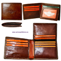 PREMIUM LEATHER BILLFOLD WALLET  BRAND OMMO, SIZE MEDIUM