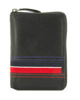 WALLET MAN ZIPPER AMERICAN NAVY RED WITH PURSE