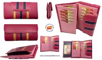 WALLET OF WOMAN  LEATHER PURSE  MADE IN SPAIN HANDCRAFT 