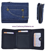 WALLET PURSE  FABRIC JEANS