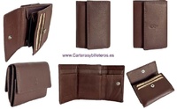 WALLET PURSE MADE IN LUXURY LEATHER  -2 COLORS-