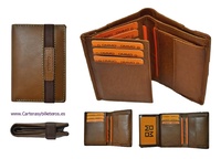 WALLET WITH RUBBER ELASTIC AND  PURSE MAKE IN LEATHER