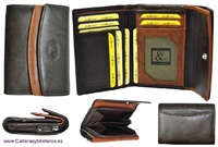 WALLET  WOMAN WITH DOUBLE FLAP LEATHER