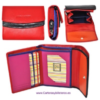 WOMAN WALLET  WITH PURSE MADE LEATHER  