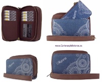 WOMEN'S HANDBAG WITH CARDBOARD AND PURSE WALLET-SET 2 UNITS-