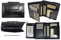 WOMEN'S LEATHER WALLET ERIUM 17 CARDS