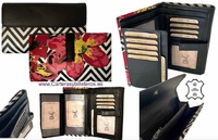 WOMEN'S WALLET WITH COIN PURSE AND PAINTED LEATHER EXTERIOR