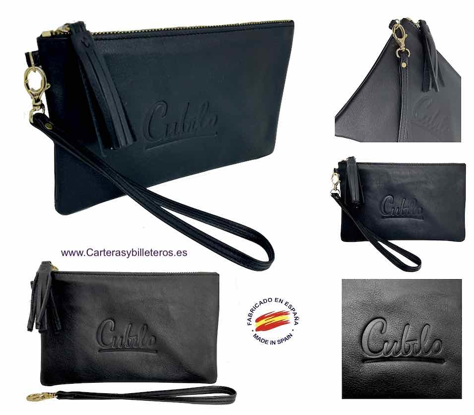 BOLSO CARTERA DE MANO DE MUJER DE PIEL UBRIQUE LUXURY MARCA CUBILO -3 COLORES- 