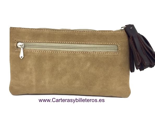 BOLSO CARTERA DE MUJER CON ADORNO DE BORLA EN EL CIERRE - 15 COLORES - 