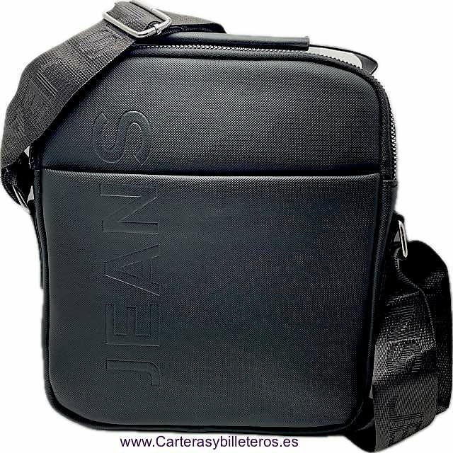 BOLSO DE HOMBRE CON ASA Y 4 BOLSILLOS NEGRO GRAPHITEC 