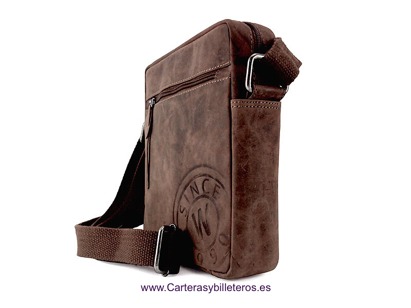 BOLSO HOMBRE DE PIEL ENGRASADA MARCA WILDZONE 