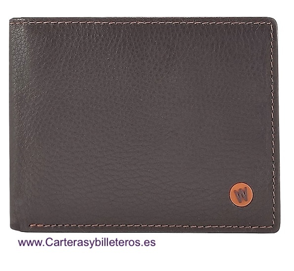 CARTERA BILLETERO MONEDERO DE HOMBRE DE PIEL (VACUNO) 