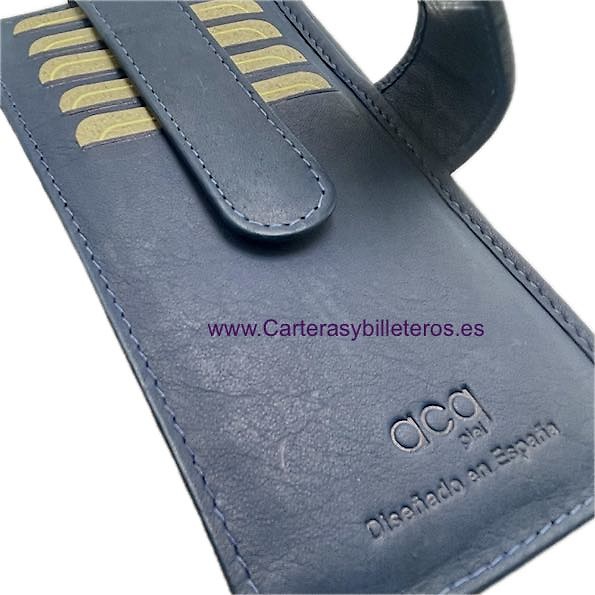 CARTERA GRANDE DE MUJER DE PIEL GRABADA CON DIBUJO ÉTNICO SELVÁTICO 