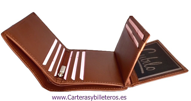 CARTERA HOMBRE BILLETERO TARJETERO PARA 14 TARJETAS 