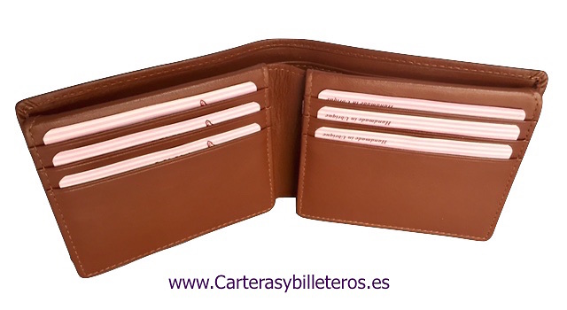 CARTERA HOMBRE BILLETERO TARJETERO PARA 19 TARJETAS 