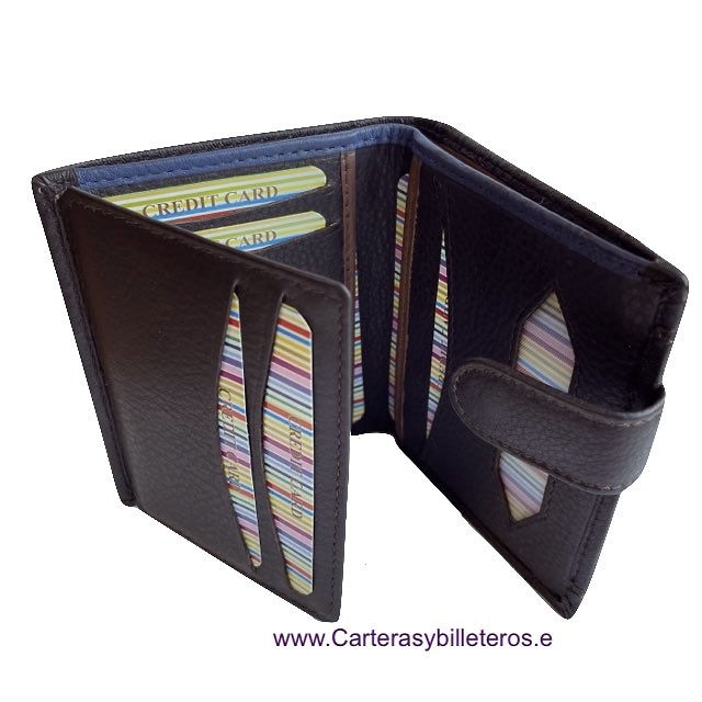 CARTERA HOMBRE CON MONEDERO EXTERIOR DE PIEL. 