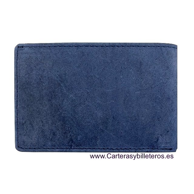 CARTERA HOMBRE DE CUERO NATURE CON MONEDERO MEDIANA DE WILDZONE 