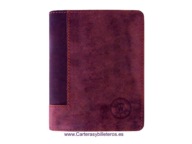 CARTERA HOMBRE DE PIEL CON MONEDERO Y DOBLE BILLETERO -3 colores- 