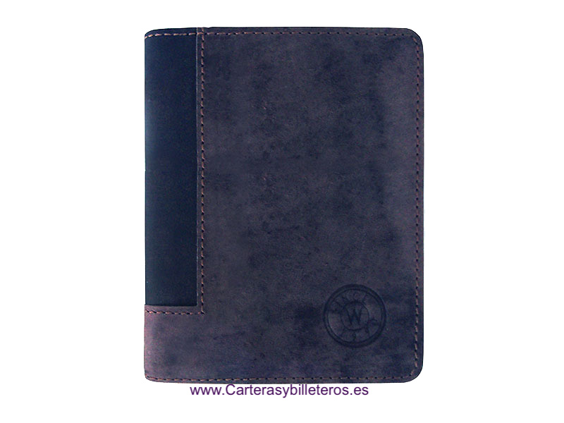 CARTERA HOMBRE DE PIEL CON MONEDERO Y DOBLE BILLETERO -3 colores- 