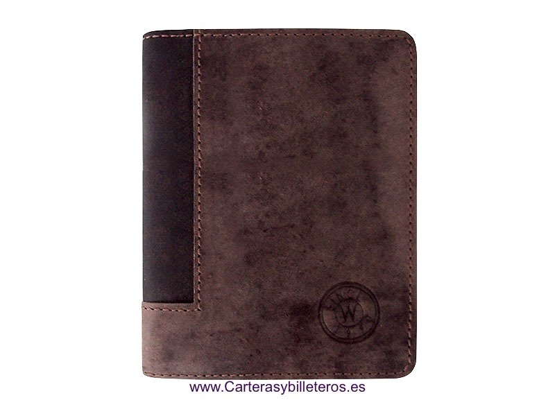 CARTERA HOMBRE DE PIEL CON MONEDERO Y DOBLE BILLETERO -3 colores- 