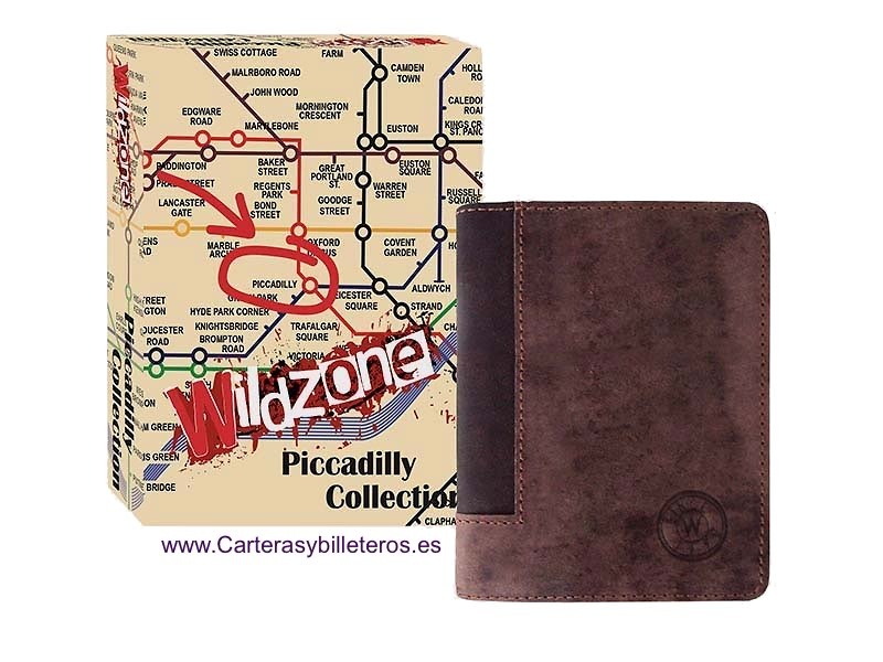 CARTERA HOMBRE DE PIEL CON MONEDERO Y DOBLE BILLETERO -3 colores- 