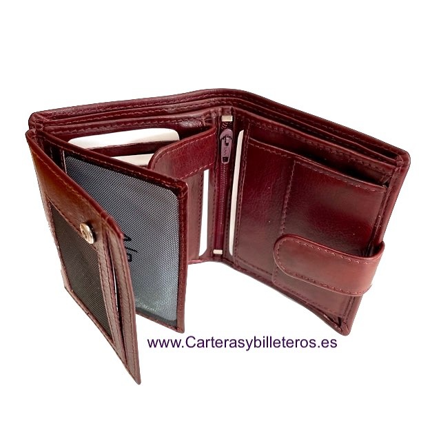 CARTERA HOMBRE DE PIEL DE CALIDAD CON BILLETERA Y PORTAMONEDAS 