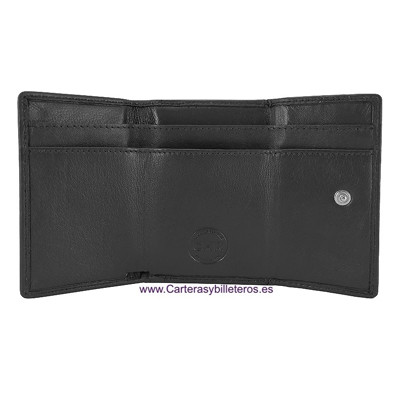 CARTERA HOMBRE MINI MARCA CACHAREL DE PIEL LUXURY CON MONEDERO TARJETERO 