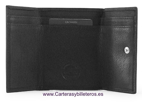 CARTERA HOMBRE MINI MARCA CACHAREL DE PIEL NAPALUX CON MONEDERO TARJETERO 