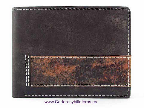 CARTERA HOMBRE PEQUEÑA EN PIEL CON TARJETERO BILLETERO 