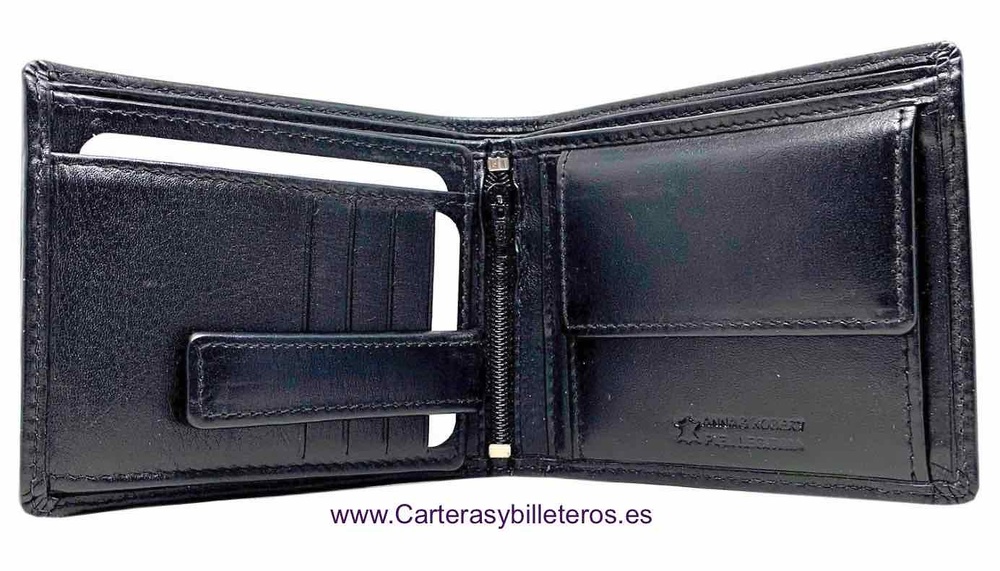 CARTERA HOMBRE PIEL SUMUM MARCA AR MUY COMPLETA 