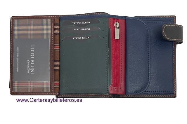 CARTERA HOMBRE TITTO BLUNI DE PIEL LUXURY CON CIERRE EXTERIOR EDICIÓN ESPECIAL 