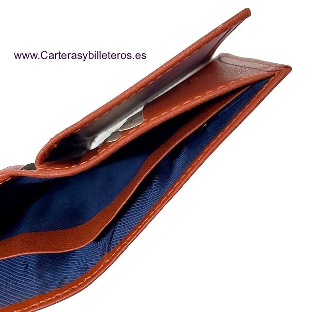 CARTERA MONEDERO BILLETERO DE PIEL LUXURY SIENA CON BANDERA DE ESPAÑA 