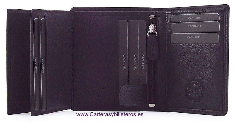 CARTERA MONEDERO CACHAREL DE PIEL NAPALUX 13 TARJETAS 