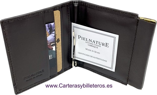 CARTERA MONEDERO FLEJE CON BILLETERO DE PINZA PIELNATURE UBRIQUE 