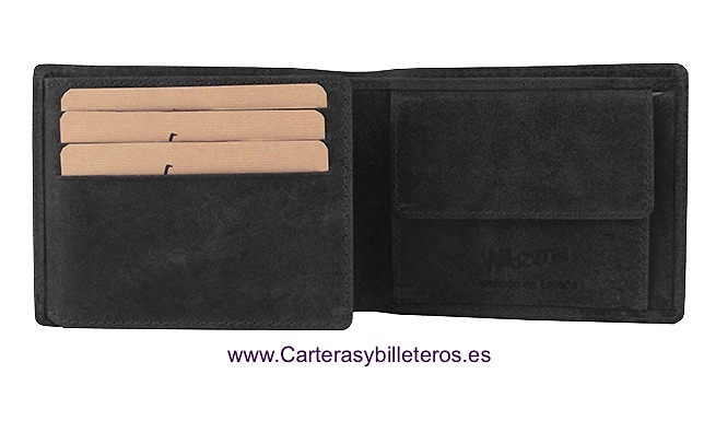 CARTERA MONEDERO HOMBRE EN PIEL ACABADO MATE 