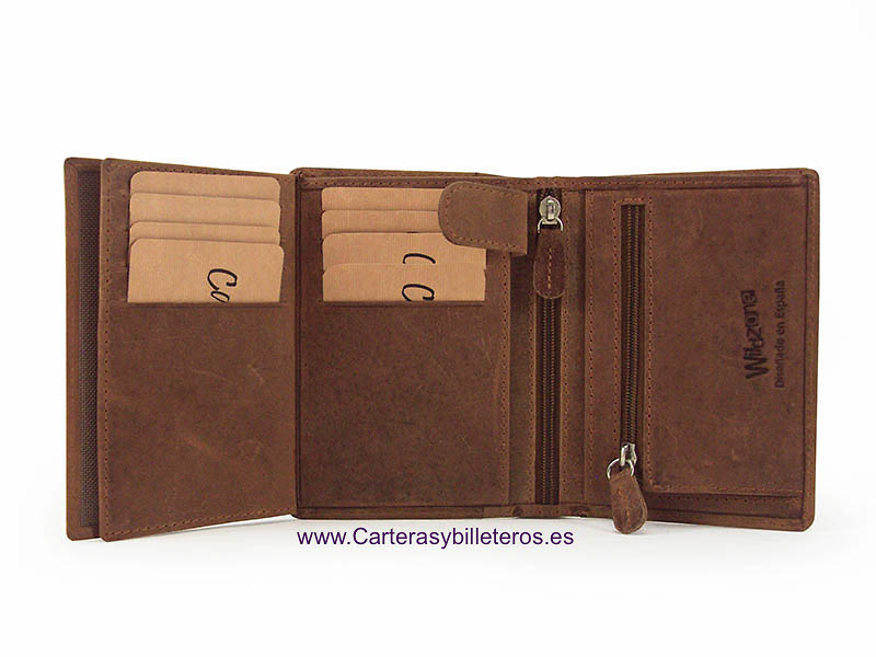 CARTERA MONEDERO HOMBRE GRANDE DE PIEL 