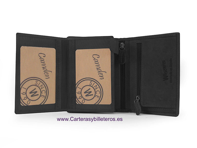 CARTERA MONEDERO HOMBRE GRANDE DE PIEL 