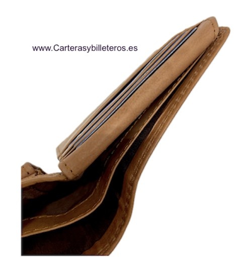 CARTERA MONEDERO TARJETERO HORIZONTAL EN CUERO DE DEBOTA & LOMBA 