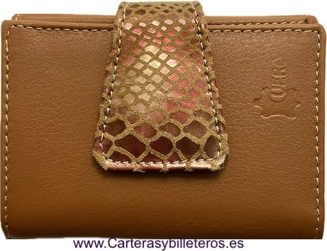 CARTERA MUJER PEQUEÑA DE PIEL UBRIQUE MUY COMPLETA Y GRAN CALIDAD - MUCHOS COLORES- CUERO Y SERPIENTE 