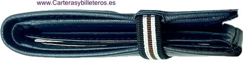 CARTERA PEQUEÑA DE PIEL CON ELÁSTICO Y CON MONEDERO PARA 7 TARJETAS -2 colores- 