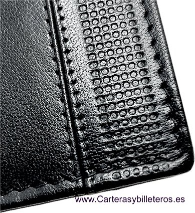 CARTERA PEQUEÑA VINTAGE DE HOMBRE CON MONEDERO DE PIEL NEGRO 