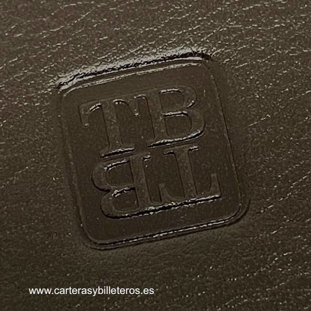 CARTERA TARJETERO DE HOMBRE CASUAL TITTO BLUNI DE PIEL LUXURY 16 TARJETAS 