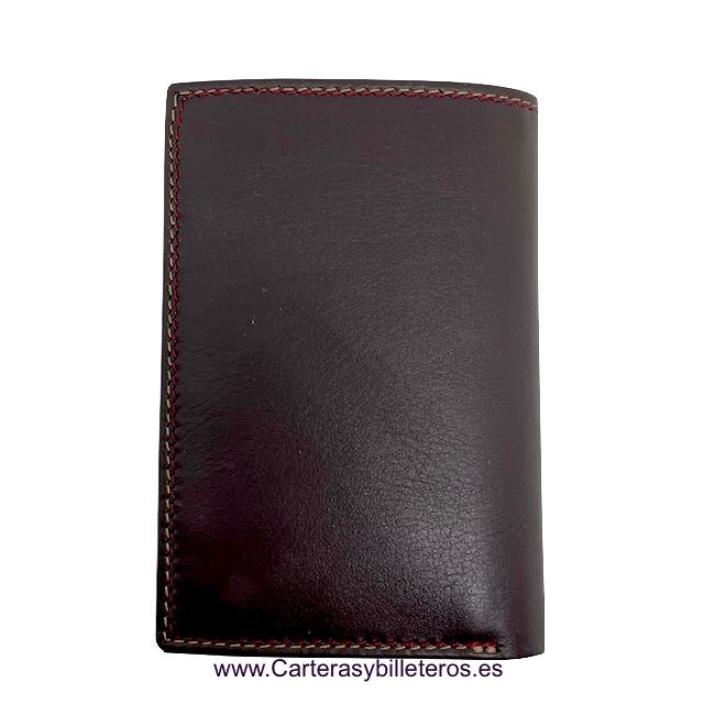 CARTERA TARJETERO DE HOMBRE CASUAL TITTO BLUNI DE PIEL LUXURY 16 TARJETAS 