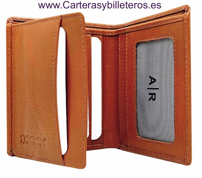 CARTERA TARJETERO HOMBRE PIEL SUMUM MARCA AR 